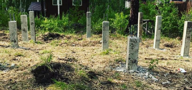 Фундамент на забивных ЖБ сваях