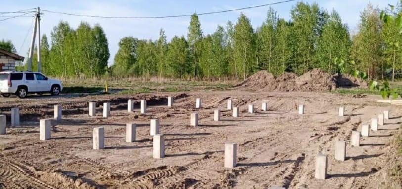 Фундамент на забивных ЖБ сваях