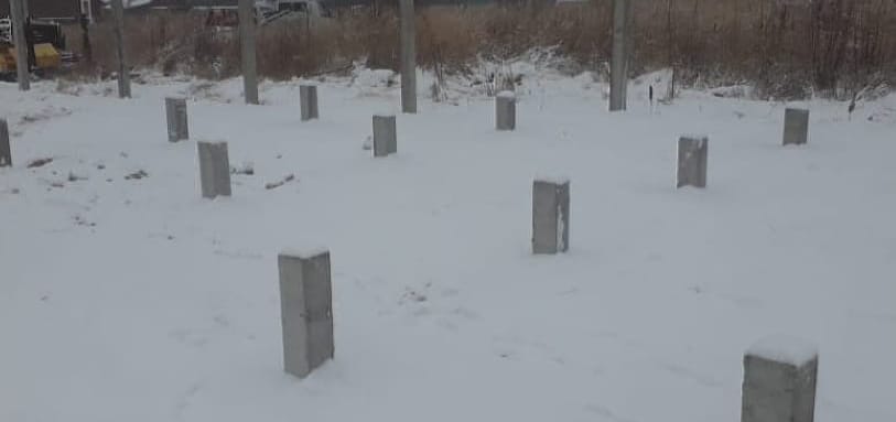 Фундамент на забивных ЖБ сваях