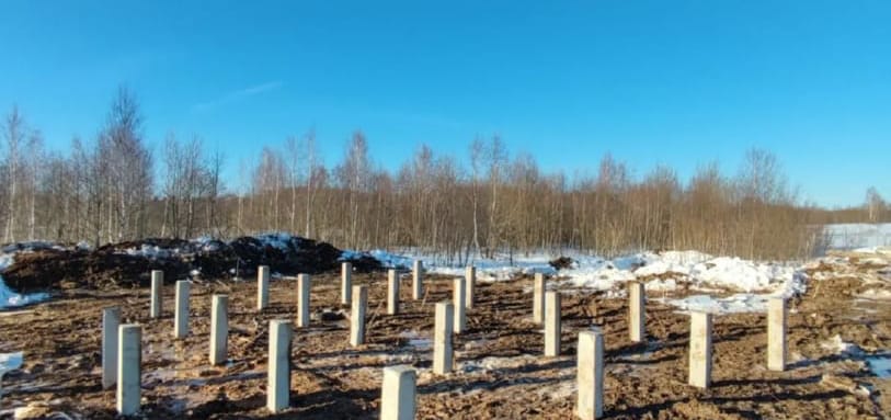 Фундамент на забивных ЖБ сваях