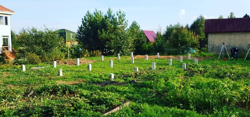 Фундамент на забивных ЖБ сваях