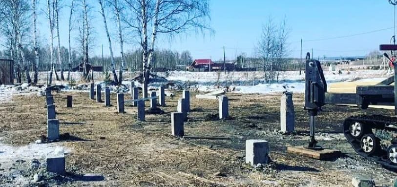 Фундамент на забивных ЖБ сваях