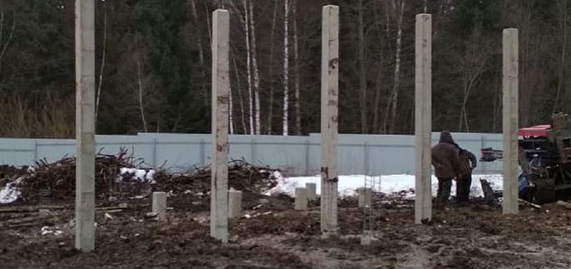 Фундамент на забивных ЖБ сваях