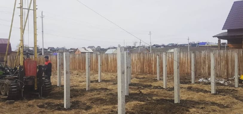 Фундамент на забивных ЖБ сваях