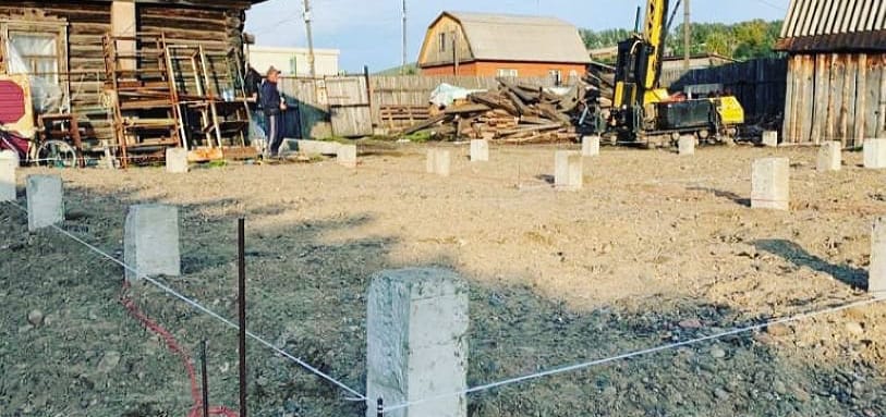 Фундамент на забивных ЖБ сваях