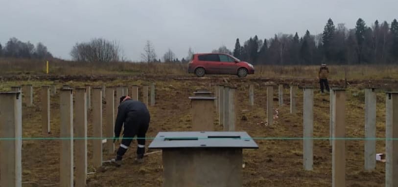 Фундамент на забивных ЖБ сваях
