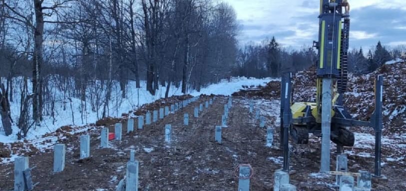 Фундамент на забивных ЖБ сваях